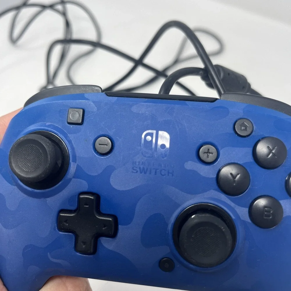 Pdp Blue Camo Faceoff Deluxe Wired Controller- Nintendo Switch TESTED